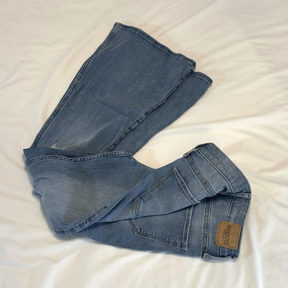 Hollister Blue Flare Wide Leg Jeans